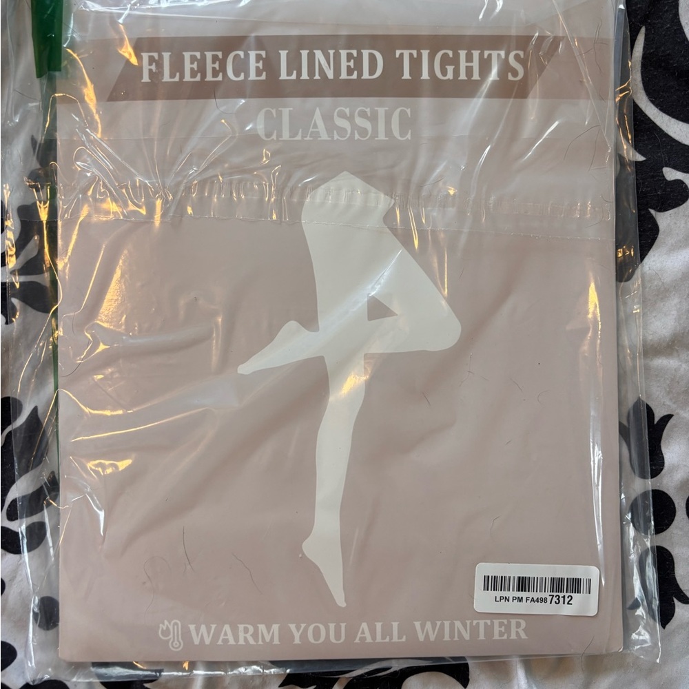 Classic Fleece Lined Tights - Nude